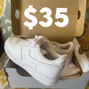 👟 White Nike Air Force 1 (PS) 🤍